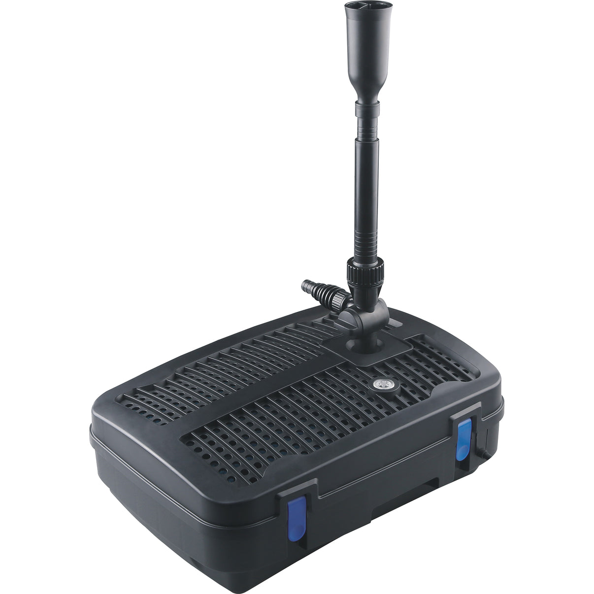 BluFilter 1011 vijverpomp met filter, zwart, 11W UV-lamp en fonteinset voor helder vijverwater en eenvoudig onderhoud. 